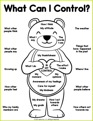 What Can I Control? Coloring Page Download | VariQuest